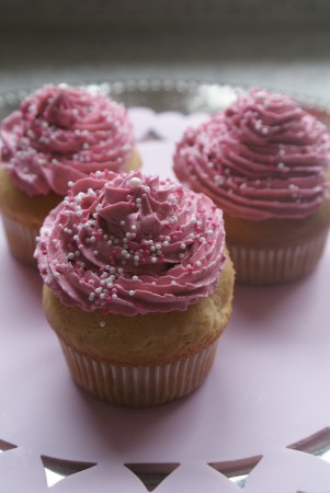 cupcakes met roze topping